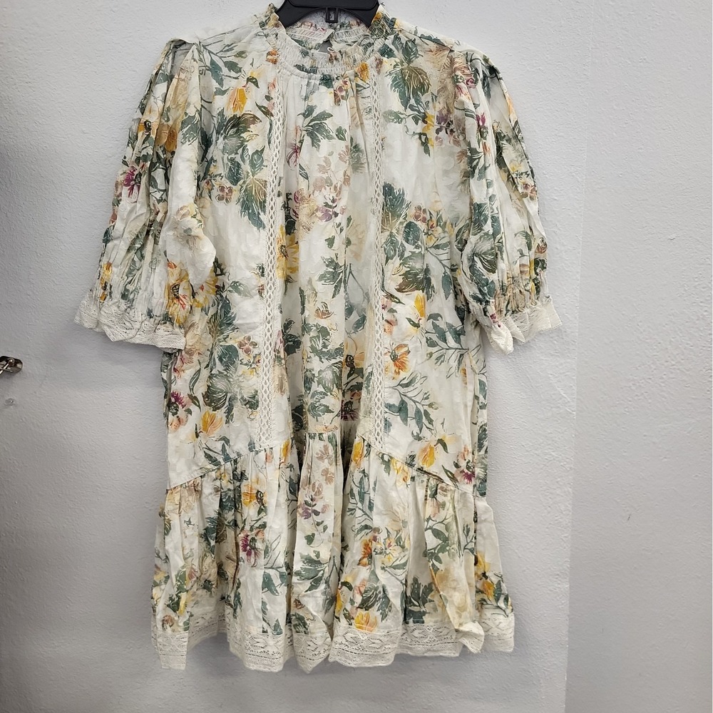 Pilcro Anthropologie Ruffle Mini Dress Multicolor Size Large NWT $168